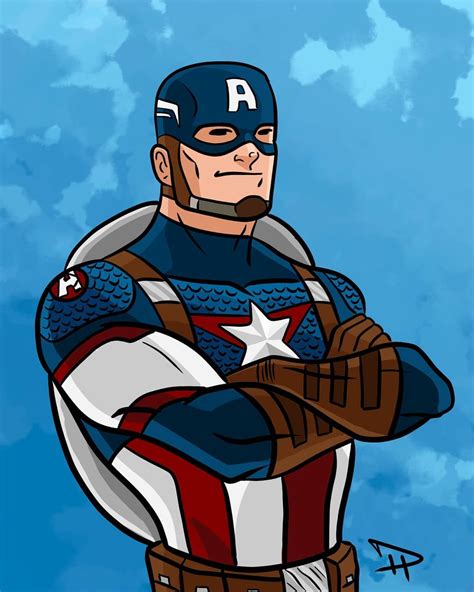 Cartoon Captain America Drawing