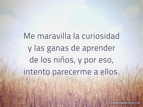 Me maravilla la curiosidad... - Frases con Emoción