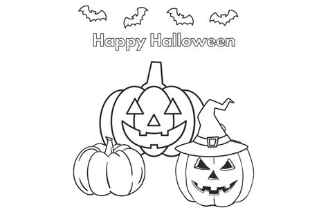 Simple Halloween Coloring Pages For Kids | Craft Corner DIY