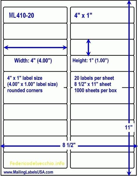 Avery Address Labels 18160 Template