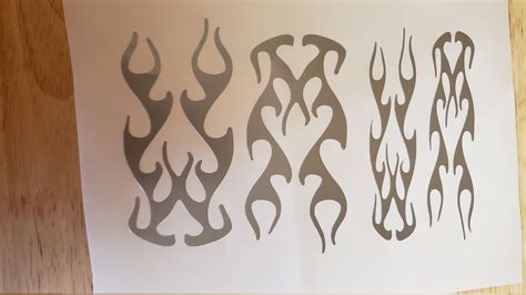 Flame Decal-flames-decal of Flames-vinyl Decal With Flames-set - Etsy