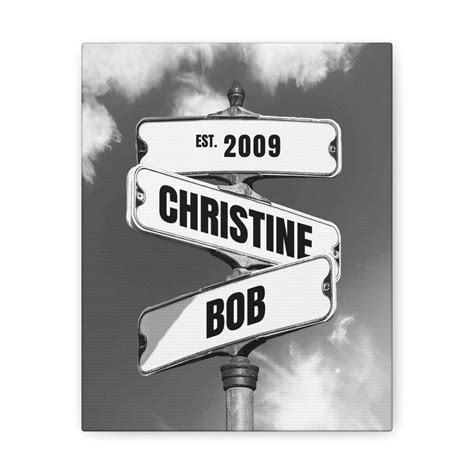 DIGITAL FILE ONLY Vintage Street Sign Personalized Premium Canvas - Etsy