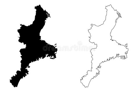 Mie Prefecture map vector stock vector. Illustration of continent ...