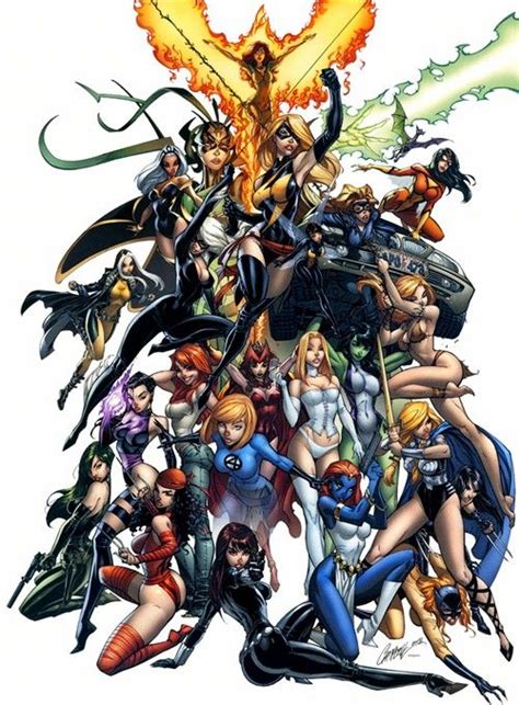 Women of Marvel by J. Scott Campbell | Marvel characters, Marvel superheroes, Marvel girls