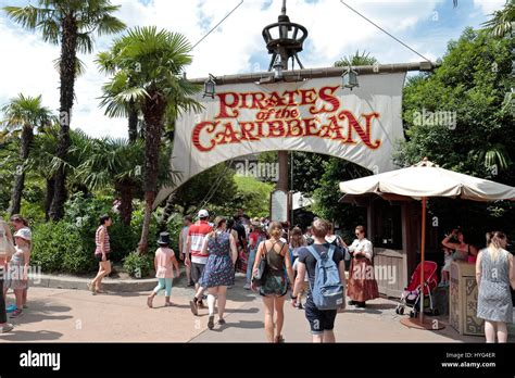 Entrance to the Pirates of the Caribbean ride in Disneyland Paris, Marne-la-Vallée, near Paris ...