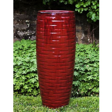 Kinsey Garden Decor indoor outdoor Extra Tall floor Vase glazed ceramic ...