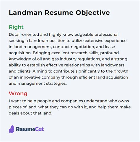 Top 18 Landman Resume Objective Examples | ResumeCat