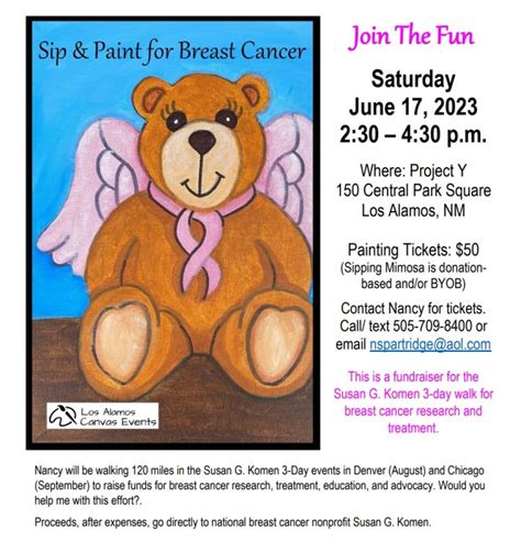 ‘Sip & Paint’ Fundraiser For Breast Cancer Research, Treatment Is June ...