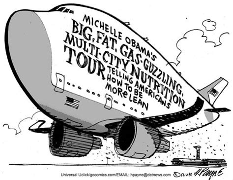 Henry Payne » Editorial Cartoon: Michelle Obama Lean Tour