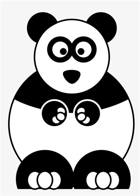 Cartoon Panda Clipart Giant Panda Cartoon Clip Art - Black And White ...