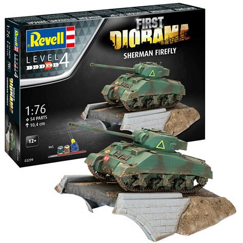 Revell - 1/72 Scale First Diorama Sherman Firefly Model Set - 03299 - Somerset Models