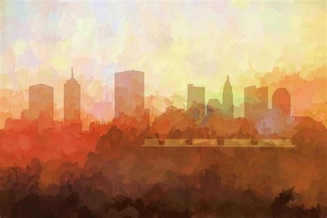 Columbus Ohio Skyline Digital Art by Marlene Watson - Fine Art America