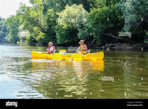 Canoeing at River Dordogne, France Stock Photo - Alamy