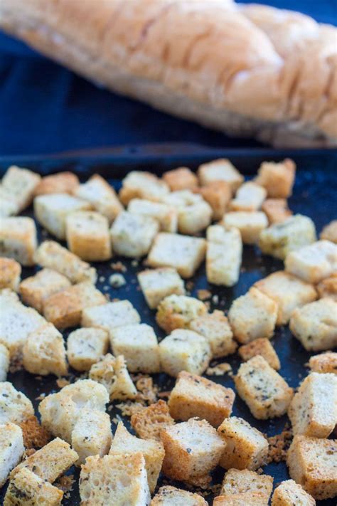 Homemade Croutons from Stale Bread | Croutons homemade, Stale bread, Croutons