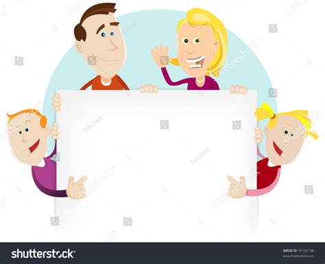 Happy Family Background Illustration Cartoon Happy Stock Illustration ...