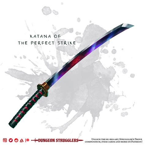 [OC][ART] Katana of the Perfect Strike | Weapon (longsword) - {Dungeon ...