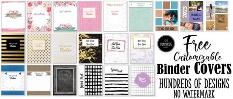 Free Printable Binder Cover Templates | Create Online