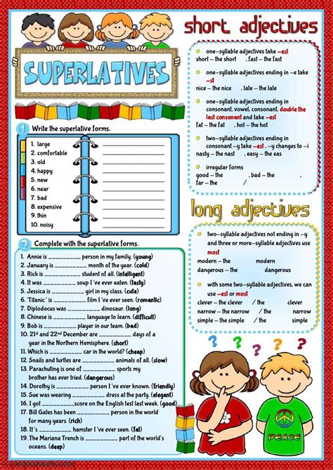 Comparatives And Superlatives Liveworksheets