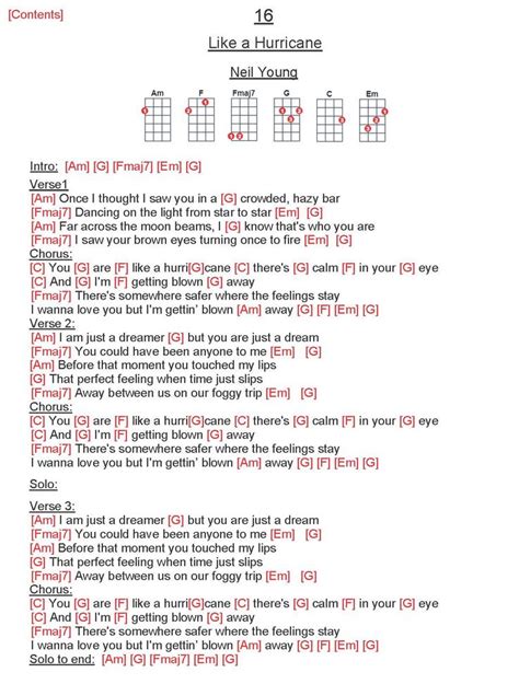 Old Man Neil Young Guitar Chord Chart With Images