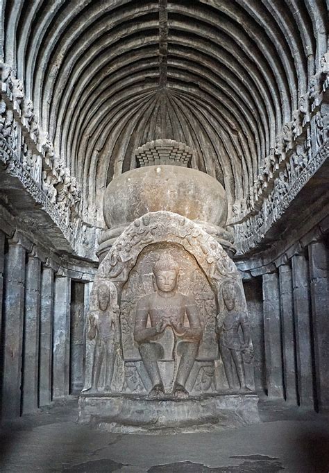 Visvakarma Cave Temple, Ellora (Illustration) - World History Encyclopedia