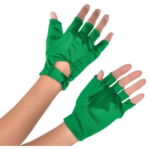 Adult Green Fingerless Gloves | Party City