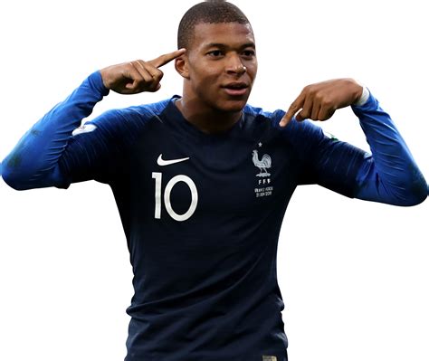 Kylian Mbappé France football render - FootyRenders