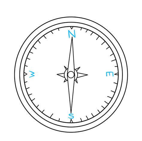 How to Draw a Compass - Really Easy Drawing Tutorial