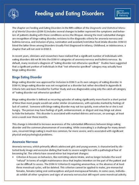 Dsm 5 Eating Disorders | Binge Eating Disorder | Eating Disorder