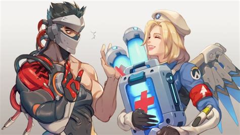 Overwatch Genji Mercy - 600x900 Wallpaper - teahub.io