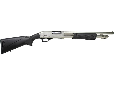 Iver Johnson PAS12 12 Ga Pump Action Shotgun 18 Barrel Nickel Black