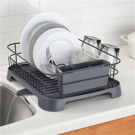 InterDesign Classico Dish Drainer for Kitchen Countertop with Swivel ...