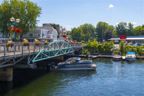 Magog Historic Downtown, Quebec, Canada Editorial Photography - Image of bridge, city: 259686477