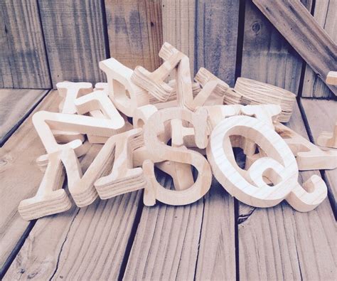 Unfinished Wooden Letters Wall Decor Wreath Accessory - Etsy