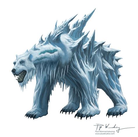 Frozen Polar Bear | Mythical creatures fantasy