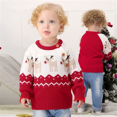 Baby Sweaters Autumn Warm Pullovers Newborn Clothing New Year Outfits Kids Knitted Cartoon Deer ...