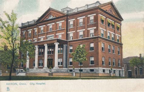 City Hospital - Akron Postcards