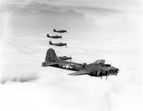 United States Army Air Corps — The heavily armed experimental YB-40 in flight