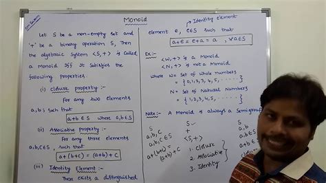 MONOID IN DISCRETE MATHEMATICS | ALGEBRAIC STRUCTURES | GROUP THEORY - YouTube