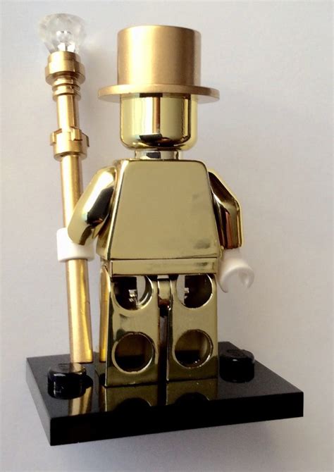 Lego Mr Gold Custom Chrome Minifigure Series 10 Mini fig 71001