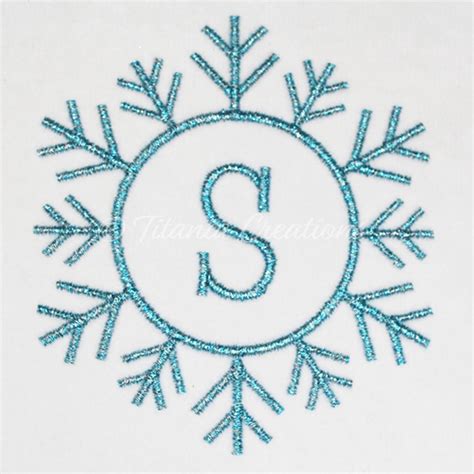 Snowflake Alphabet 4x4 - Titania Creations