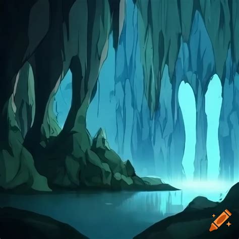 Anime cave background