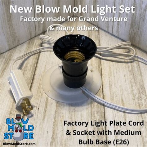 Factory Made Blow Mold Light Socket Cord & Light Plate Combo for Grand ...