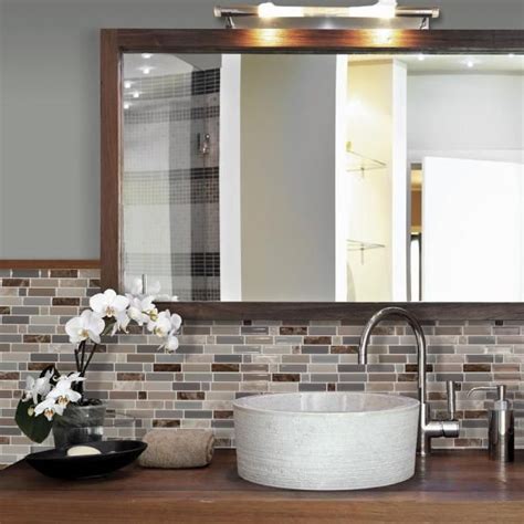 Peel And Stick Backsplash Bathroom Ideas - decorooming.com