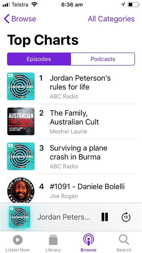 #1 in Podcasts Top Charts (All Categories) in Australia : r/JordanPeterson