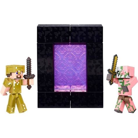 Minecraft Nether Portal Showdown Action Figures : Target