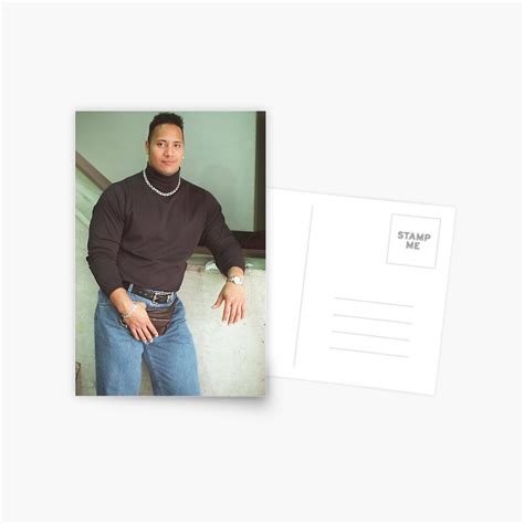 "The Rock Dwayne Johnson turtleneck" Postcard by emasclingyshop | Redbubble