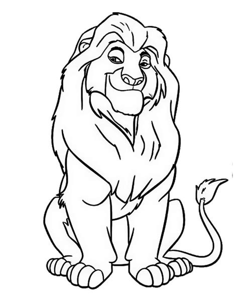 Mufasa Lion King Coloring Page