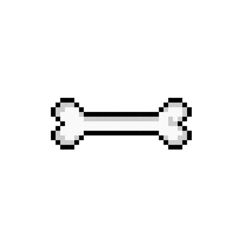 single bone in pixel art style 20577547 Vector Art at Vecteezy