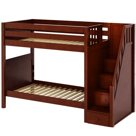 Maxtrix Twin High Bunk Bed with Stairs (800 Lbs. Rating) — Molly Monkey