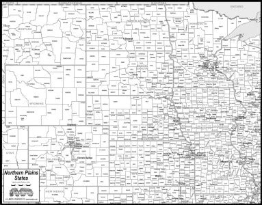 MAPS TO PRINT Northern Plains USA